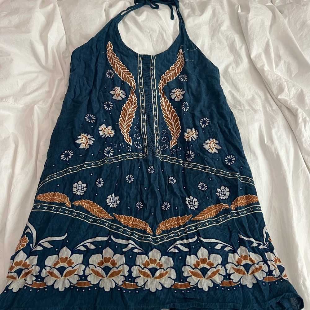O'Neill Teal Halter Dress